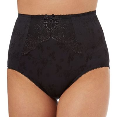 Black lace full briefs